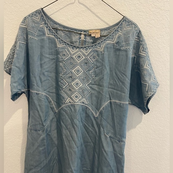 Holding Horses Chambray Mini Blue Dress size Size - Picture 7 of 8